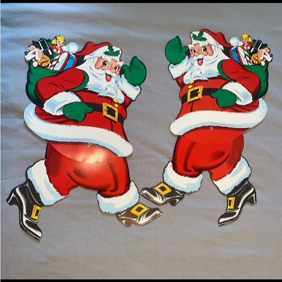 Vintage Cardboard Santa Claus Figure with Folding Legs Christmas Beistle - Picture 1 of 7